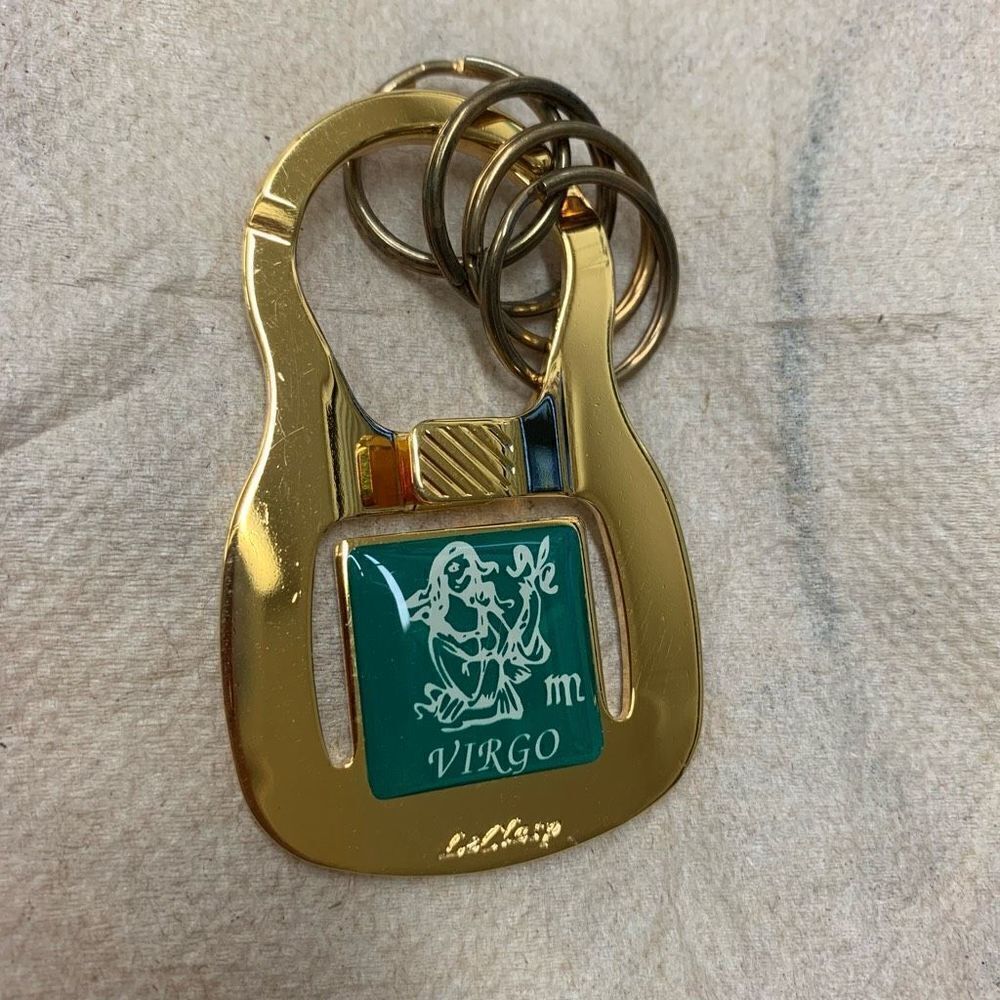 Vintage Le Clasp Virgo Keychain USA